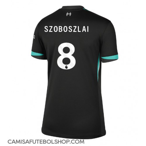 Camisa de time de futebol Liverpool Dominik Szoboszlai #8 Replicas 2º Equipamento Feminina 2024-25 Manga Curta